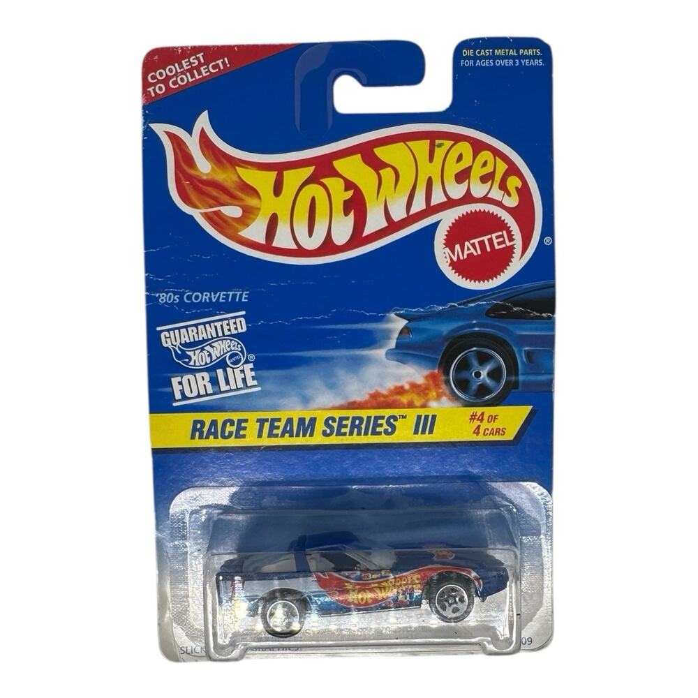 1997 Hot Wheels #536 Race Team Series III 4/4 '80s CORVETTE Blue w/Chrome 5 Sp